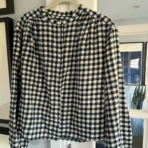 Gap navy/white checked shirt